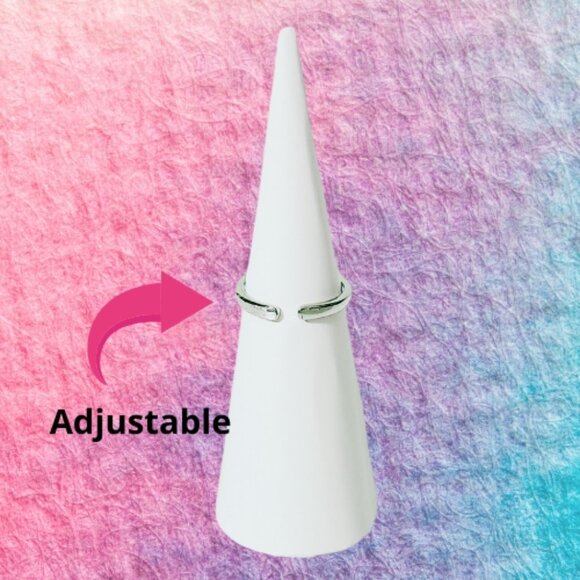 BP Kids Collection Adjustable Lab Created Light Sapphire Ring - Picture 5 of 8